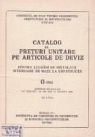 Catalog preturi unitare articole deviz