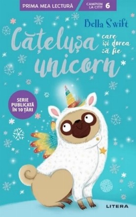 Catelusa care isi dorea sa fie unicorn