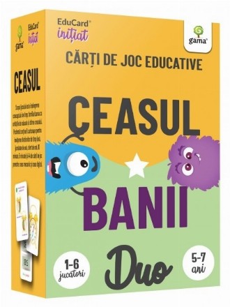 Ceasul - Banii. Carti de joc educative