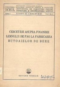 Cercetari asupra folosirii lemnului de fag la fabricarea butoaielor de bere