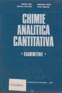 Chimie analitica cantitativa. Gravimetrie