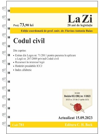 Codul civil : actualizat septembrie 2023