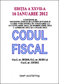 Codul fiscal 2012 - editia a XXV-a - 16 ianuarie 2012