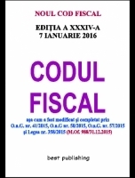 Codul fiscal A5 editia a XXXIV-a actualizat la 7 ianuarie 2016