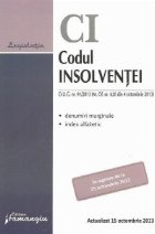 Codul insolventei - actualizat 15 octombrie 2013