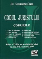 Codul juristului.Codurile (editia17-a cu modificarile pana la data de 5 octombrie 2009)