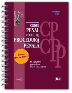 Codul penal si Codul de procedura penala, septembrie 2021. Editie spiralata, editie tiparita pe hartie alba, noi modificari: Legile nr. 186/2021, 207/2021 si 219/2021