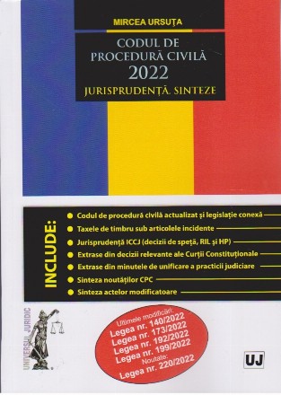 Codul de procedură civilă 2022 : jurisprudenţă, sinteze