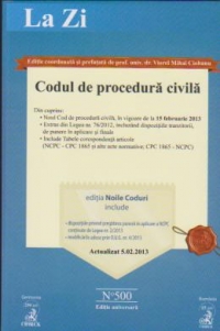 Codul de procedura civila. Actualizat 15.02.2013(cod 500)