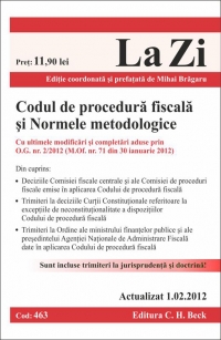 Codul de procedura fiscala si Normele metodologice. Cod 463