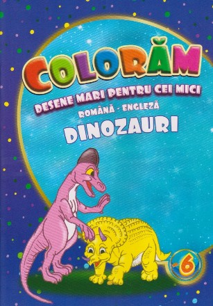 Coloram desene mari pentru cei mici. Dinozauri