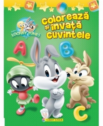 Colorează şi învaţă cuvintele. Baby Looney Tunes