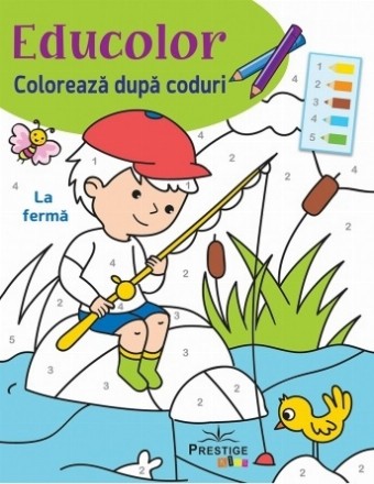 Coloreaza dupa coduri: La ferma