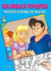 Coloreaza povestea - Printesa si bobul de mazare