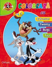 Coloreaza cu Sylvester, Tweety, Bugs si Taz