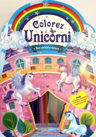 Colorez unicorni. Set pentru desen