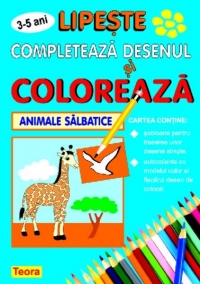 Completeaza desenul si coloreaza animale salbatice