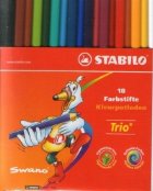 Creioane de colorat STABILO Swano Trio (set 18 bucati)