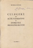 Culegere acte normative domeniul Medicinii