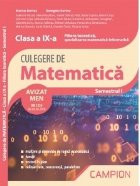 Culegere matematica Clasa Semestrul Filiera