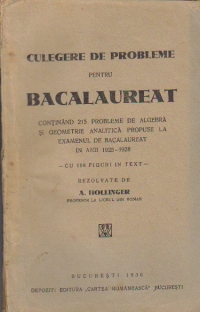 Culegere de probleme pentru Bacalaureat