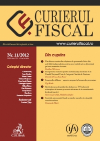 Curierul Fiscal, Nr. 11/2012