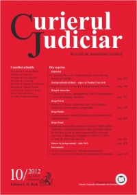 Curierul Judiciar, Nr. 10/2012