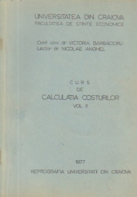 Curs de calculatia costurilor, Volumul al II-lea