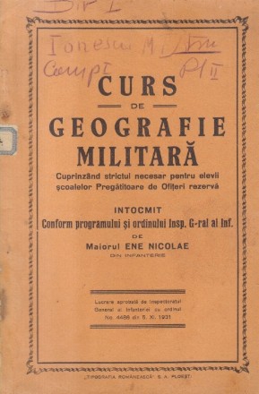 Curs de Geografie Militara (1931)