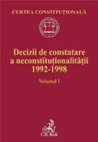 Decizii constatare neconstitutionalitatii 1992 1998