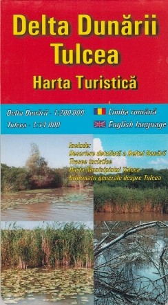 Delta Dunarii. Tulcea. Harta turistica (romana-engleza)