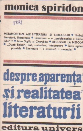 Despre aparenta si realitatea literaturii