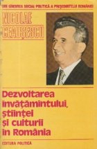 Dezvoltarea invatamintului stiintei culturii Romania