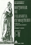 Dictionar de filosofia cunoasterii Volumul II