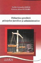 Didactica predarii stiintelor juridice administrative