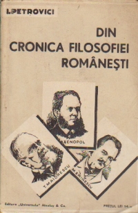 Din cronica filosofiei romanesti