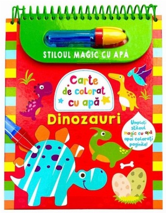 Dinozauri : carte de colorat cu apă