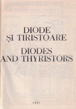 Diode si tiristoare. Diodes and thyristors