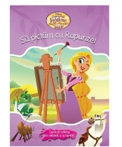 Disney. O poveste incalcita. Sa pictam cu Rapunzel. Carte de colorat cu pensula si acuarele