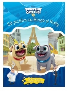 Disney. Prietenii catelusi. Sa pictam cu Bingo si Rolly. Carte de colorat cu pensula si acuarele