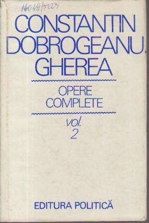 C. Dobrogeanu Gherea - Opere complete, Volumul al II-lea