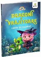 Dragoni şi vrăjitoare : carte de colorat