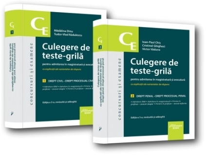 Drept penal,Drept procesual penal - Vol. 2 (Set of:Culegere de teste-grilă pentru admiterea în magistratură şi avocatură, cu explicaţii ale variantelor de răspunsVol. 2)