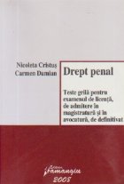 Drept penal Teste grila pentru