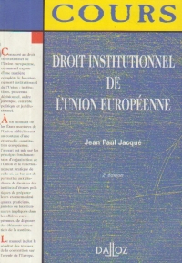 Droit institutionnel de l union europeenne