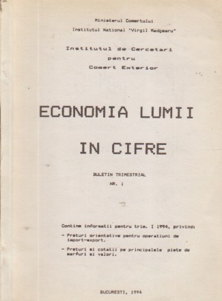 Economia Lumii in cifre, Buletin trimestrial, Nr.1/1994