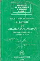 Elemente de analiza matematica pentru clasa a XI-a, Partea a doua