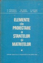 Elemente proiectare stantelor matritelor