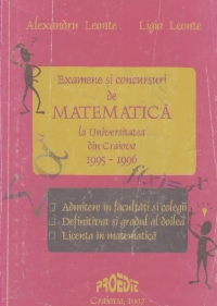 Examene si concursuri de matematica la Universitatea din Craiova 1995-1996