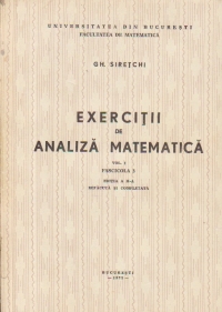 Exercitii de analiza matematica, Volumul I, Fascicola 3, Editia a II-a